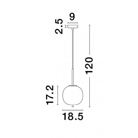 Luces Exclusivas PILAR Wisząca Nowoczesna złoty i odcienie złota 1xE27 max 12W LE43664