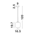 Single pendant lamps - Luces Exclusivas PILAR Pendant Modern gold and gold shades 1xE27 max 12W LE43665 - product 2