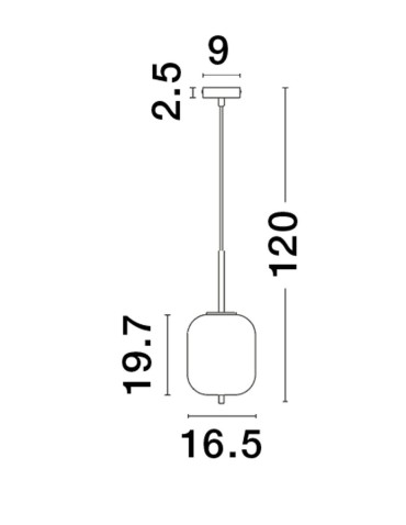 Luces Exclusivas PILAR Wisząca Nowoczesna złoty i odcienie złota 1xE27 max 12W LE43665 - produkt 2