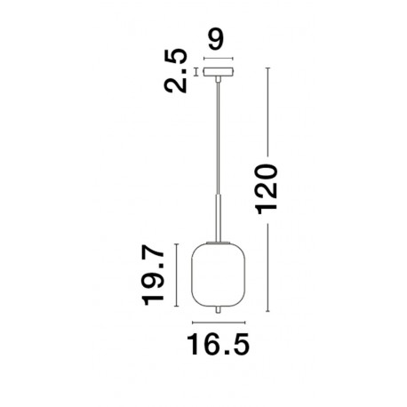 Luces Exclusivas PILAR Wisząca Nowoczesna złoty i odcienie złota 1xE27 max 12W LE43665