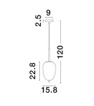 Single pendant lamps - Luces Exclusivas PILAR Pendant Modern gold and gold shades 1xE27 max 12W LE43666 - product 3