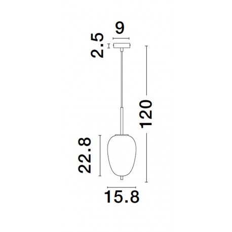 Luces Exclusivas PILAR Wisząca Nowoczesna złoty i odcienie złota 1xE27 max 12W LE43666