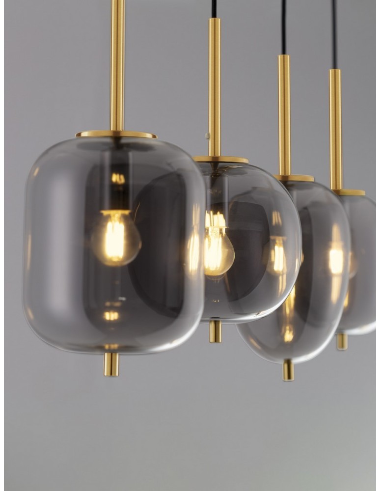 Pendant lamps - Luces Exclusivas PILAR Pendant Modern gold and gold shades 4xE27 max 12W LE43667 - product kolory-swiatla.pl 2