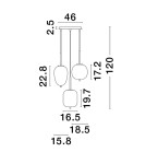 Pendant lamps - Luces Exclusivas PILAR Pendant Modern gold and gold shades 3xE27 max 12W LE43668 - product 2