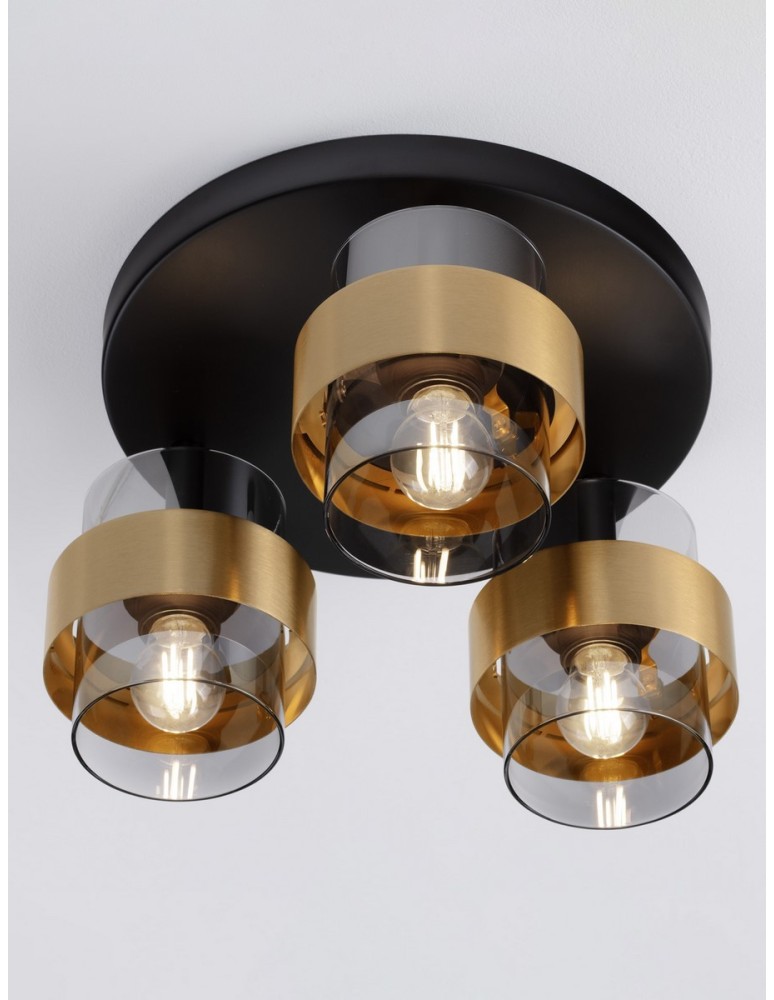 Ceiling lamps - Luces Exclusivas VIEJA Ceiling Modern Gold and shades of gold 3xE27 max 12W LE43671 - product kolory-swiatla.pl 2