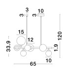 Lampy wiszące - Luces Exclusivas PARLA Wisząca Nowoczesna czarny 7xG9 max 5W LE43673 - produkt 2