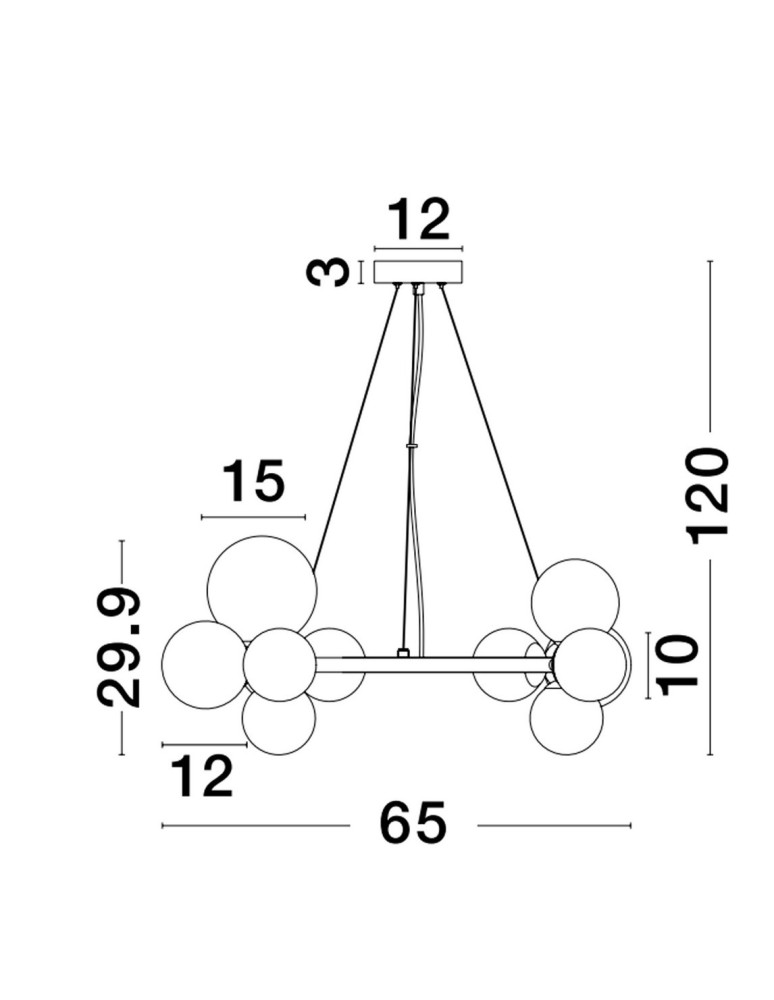 Lampy wiszące - Luces Exclusivas PARLA Wisząca Nowoczesna złoty i odcienie złota 11xG9 max 5W LE43674 - produkt kolory-swiatla.pl 3