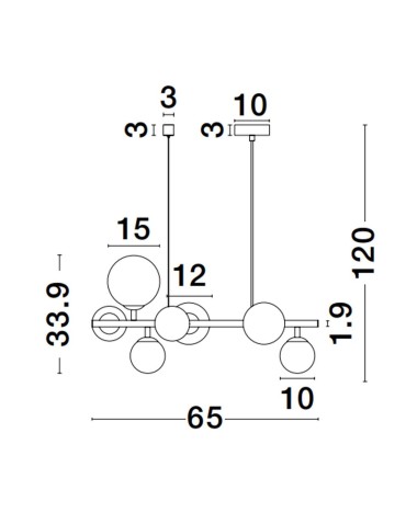 Luces Exclusivas PARLA Wisząca Nowoczesna złoty i odcienie złota 7xG9 max 5W LE43676 - produkt 2