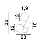 Kinkiety - Luces Exclusivas PARLA Ścienna Nowoczesna złoty i odcienie złota 3xG9 max 5W LE43677 - produkt 2