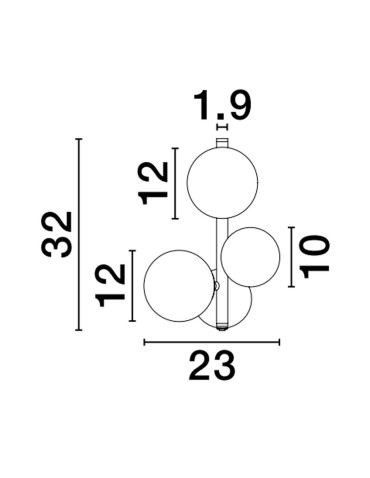 Luces Exclusivas PARLA Ścienna Nowoczesna złoty i odcienie złota 3xG9 max 5W LE43677 - produkt 2