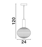 Single pendant lamps - Luces Exclusivas BALAJU Pendant Modern gold and gold shades 1xE27 max 12W LE43678 - product 2