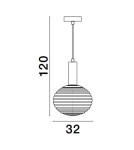 Single pendant lamps - Luces Exclusivas BALAJU Pendant Modern gold and gold shades 1xE27 max 12W LE43679 - product 2