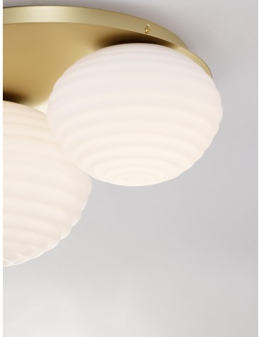 Luces Exclusivas BALAJU Ceiling Modern Gold and Gold Shades 2xE27, E14 max 12W LE43682 - product 2
