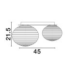 Ceiling lamps - Luces Exclusivas BALAJU Ceiling Modern Gold and Gold Shades 2xE27, E14 max 12W LE43682 - product 3