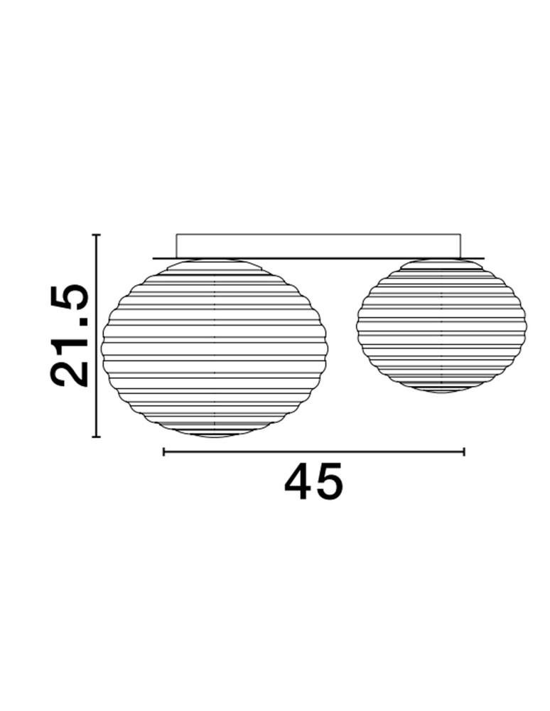 Ceiling lamps - Luces Exclusivas BALAJU Ceiling Modern Gold and Gold Shades 2xE27, E14 max 12W LE43682 - product kolory-swiatla.pl 3