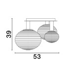 Ceiling lamps - Luces Exclusivas BALAJU Ceiling Modern Gold and Gold Shades 3xE27, E14 max 12W LE43683 - product 2