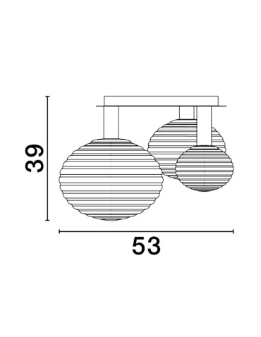 Luces Exclusivas BALAJU Sufitowa Nowoczesna złoty i odcienie złota 3xE27, E14 max 12W LE43683 - produkt 2