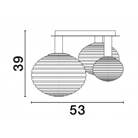 Luces Exclusivas BALAJU Sufitowa Nowoczesna złoty i odcienie złota 3xE27, E14 max 12W LE43683