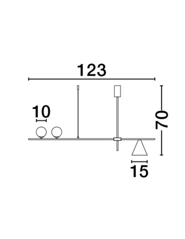 Luces Exclusivas BALBOA Wisząca Nowoczesna czarny 3xE27, G9 max 12W LE43686 - produkt 2