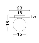 Ceiling lamps - Luces Exclusivas BALCON Ceiling Modern Gold and gold shades 1xG9 max 5W LE43692 - product 4