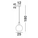 Luces Exclusivas BALCHE Wisząca Nowoczesna złoty i odcienie złota 1xE27 max 12W LE43694