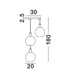 Pendant lamps - Luces Exclusivas BALCHE Pendant Modern gold and gold shades 3xE27 max 12W LE43695 - product 2