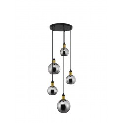 Luces Exclusivas BALCHE Wisząca Nowoczesna złoty i odcienie złota 5xE27 max 12W LE43696