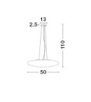 Lampy wiszące - Luces Exclusivas LIBANO Wisząca Nowoczesna srebrny i odcienie srebra 3xE27 max 12W LE43697 - produkt 2