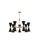 Lampy wiszące - Luces Exclusivas BALSAS Wisząca Nowoczesna czarny 14xE14 max 5W LE43698 - produkt 1