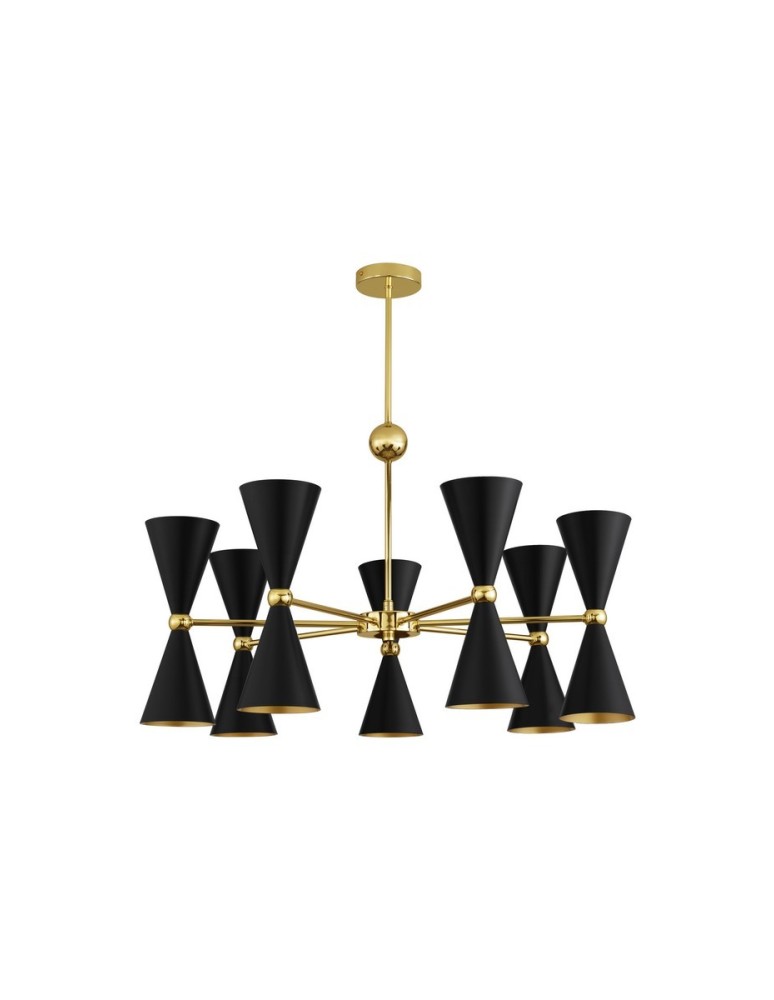 Pendant lamps - Luces Exclusivas BALSAS Pendant Modern Black 14xE14 max 5W LE43698 - product kolory-swiatla.pl 1