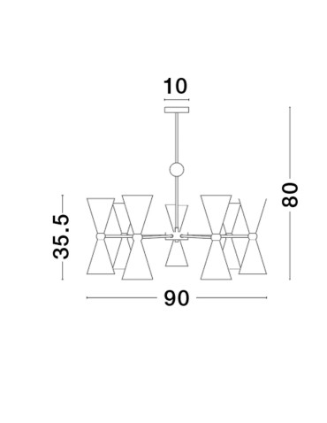 Luces Exclusivas BALSAS Pendant Modern Black 14xE14 max 5W LE43698 - product 2