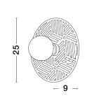 Kinkiety - Luces Exclusivas BAMEPA Ścienna Nowoczesna złoty i odcienie złota 1xE27 max 12W LE43700 - produkt 2