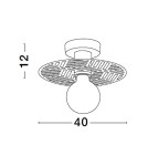 Ceiling lamps - Luces Exclusivas BAMEPA Ceiling Modern Gold and gold shades 1xE27 max 12W LE43701 - product 2