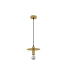 Single pendant lamps - Luces Exclusivas BAJIO Pendant Modern gold and gold shades 1xE27 max 12W LE43702 - product 1