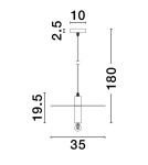 Single pendant lamps - Luces Exclusivas BAJIO Pendant Modern gold and gold shades 1xE27 max 12W LE43703 - product 2