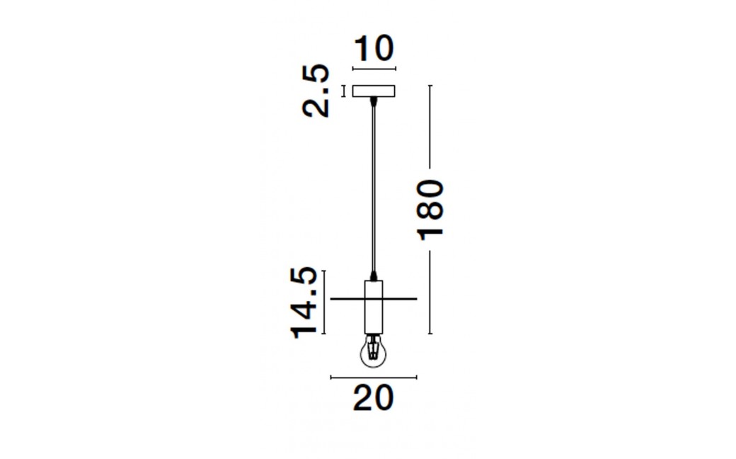 Luces Exclusivas BAJIO Wisząca Nowoczesna czarny 1xE27 max 12W LE43704