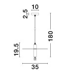 Single pendant lamps - Luces Exclusivas BAJIO Pendant Modern Black 1xE27 max 12W LE43705 - product 2