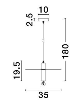 Luces Exclusivas BAJIO Wisząca Nowoczesna czarny 1xE27 max 12W LE43705 - produkt 2