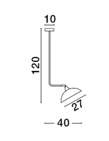 Luces Exclusivas BAMORE Pendant Modern Black 1xE27 max 12W LE43706 - product 2