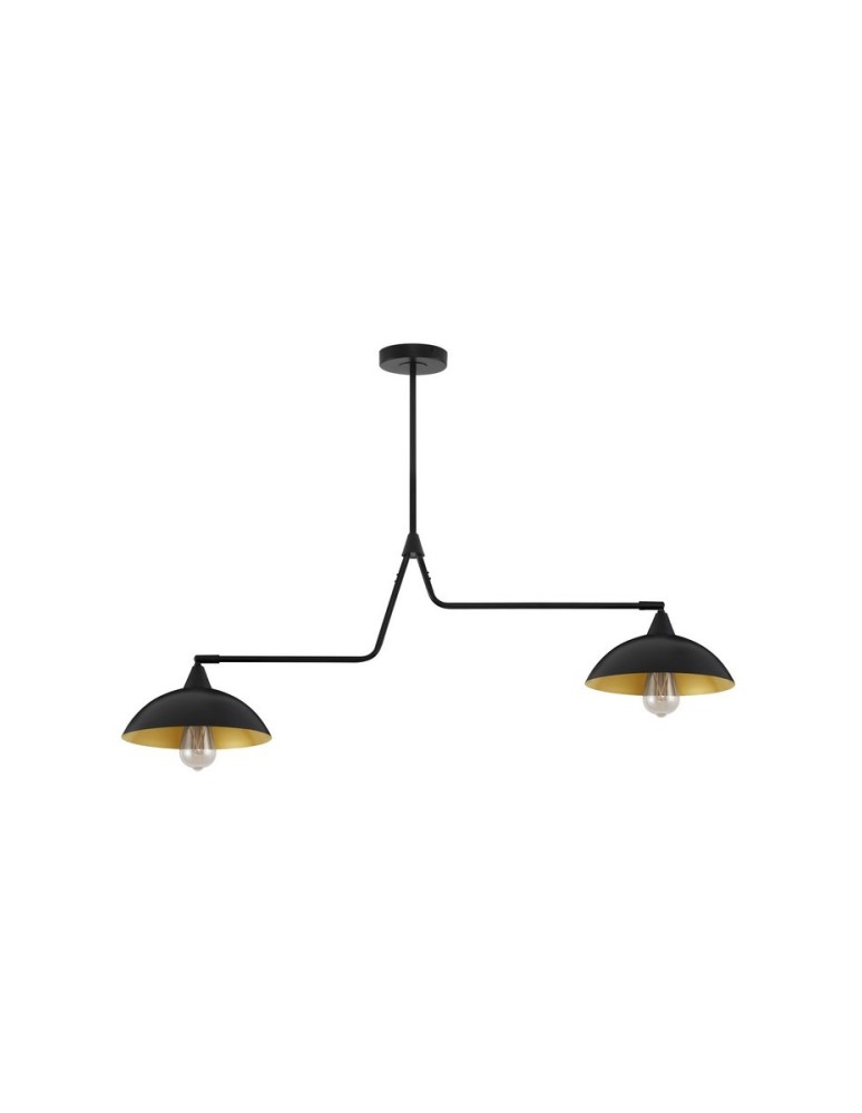 Pendant lamps - Luces Exclusivas BAMORE Pendant Modern Black 2xE27 max 12W LE43707 - product kolory-swiatla.pl 1