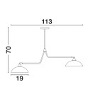 Pendant lamps - Luces Exclusivas BAMORE Pendant Modern Black 2xE27 max 12W LE43707 - product 2