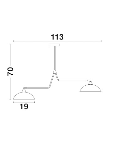 Luces Exclusivas BAMORE Pendant Modern Black 2xE27 max 12W LE43707 - product 2