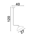 Single pendant lamps - Luces Exclusivas BAMORE Pendant Modern White 1xE27 max 12W LE43708 - product 2