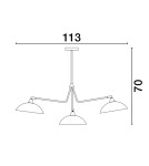 Pendant lamps - Luces Exclusivas BAMORE Pendant Modern White 3xE27 max 12W LE43709 - product 2