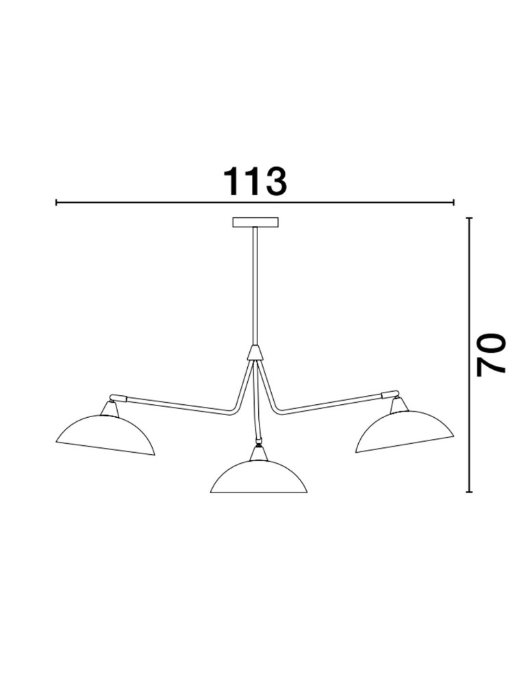 Pendant lamps - Luces Exclusivas BAMORE Pendant Modern White 3xE27 max 12W LE43709 - product kolory-swiatla.pl 2