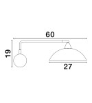 Kinkiety - Luces Exclusivas BAMORE Ścienna Nowoczesna czarny 1xE27 max 12W LE43710 - produkt 2