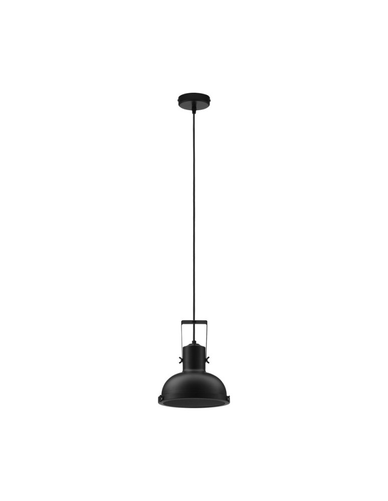 Single pendant lamps - Luces Exclusivas BANCOS Pendant Modern Black 1xE27 max 12W LE43713 - product kolory-swiatla.pl 1
