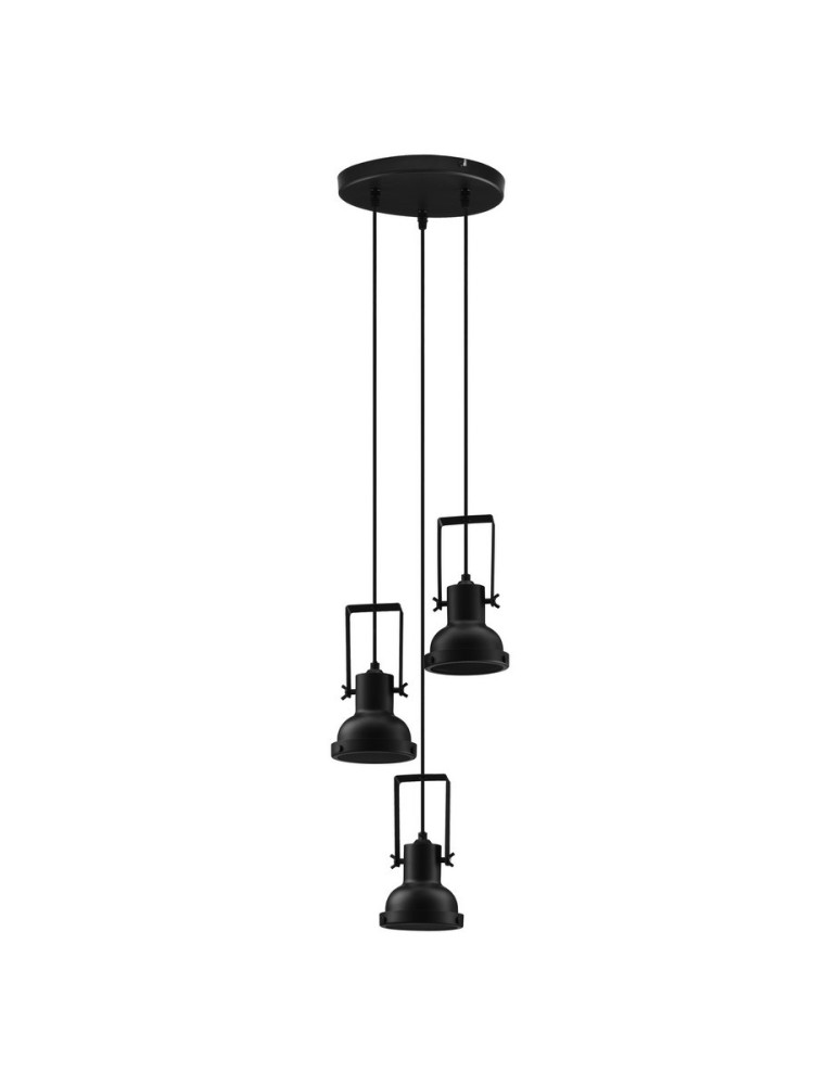 Pendant lamps - Luces Exclusivas BANCOS Pendant Modern Black 3xE14 max 5W LE43714 - product kolory-swiatla.pl 1
