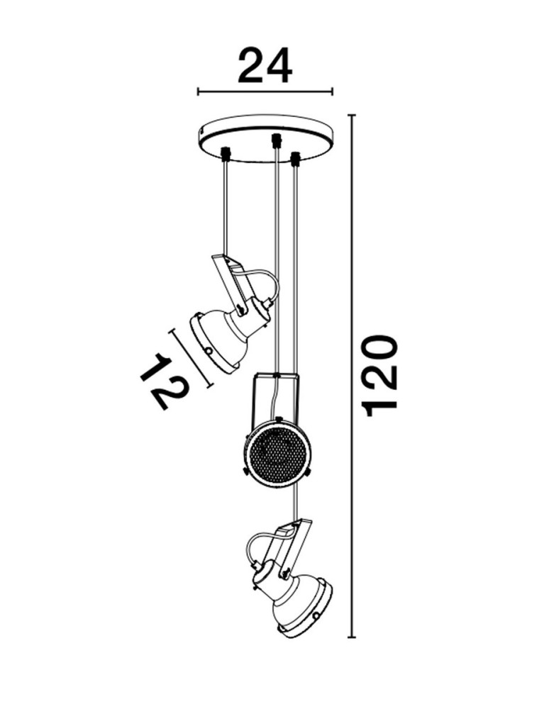 Lampy wiszące - Luces Exclusivas BANCOS Wisząca Nowoczesna czarny 3xE14 max 5W LE43714 - produkt kolory-swiatla.pl 2