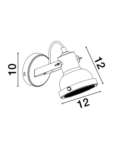 Luces Exclusivas BANCOS Reflektor Ścienny czarny 1xE14 max 5W LE43715 - produkt 2
